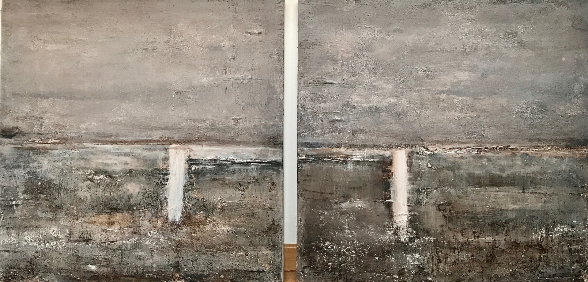 Abstraktes Gemälde „Nr. 36 (Duo, 2-teilig)“ von Sandra Bucher